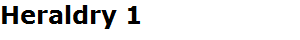 Heraldry 1